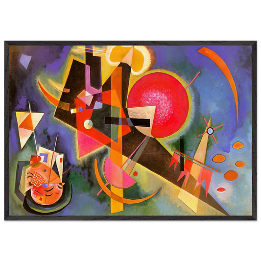 IN BLUE 1925 - Wassily Kandinsky 70x100 cm / 28x40 inches Framed Art Print – Black Wooden Frame