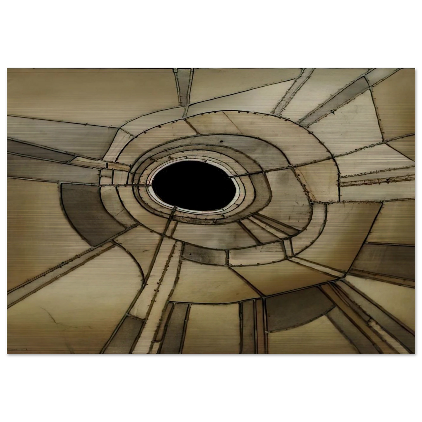 UNTITLED 1959 - Lee Bontecou Brushed Aluminum Print - 70x100 cm / 28x40 inches | Lee Bontecou Aluminum Print | Lee Bontecou Prints
