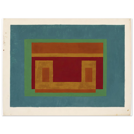 Josef Albers - VARIANT ADOBE 1947  75x100 cm / 30x40inches Fine Art Poster