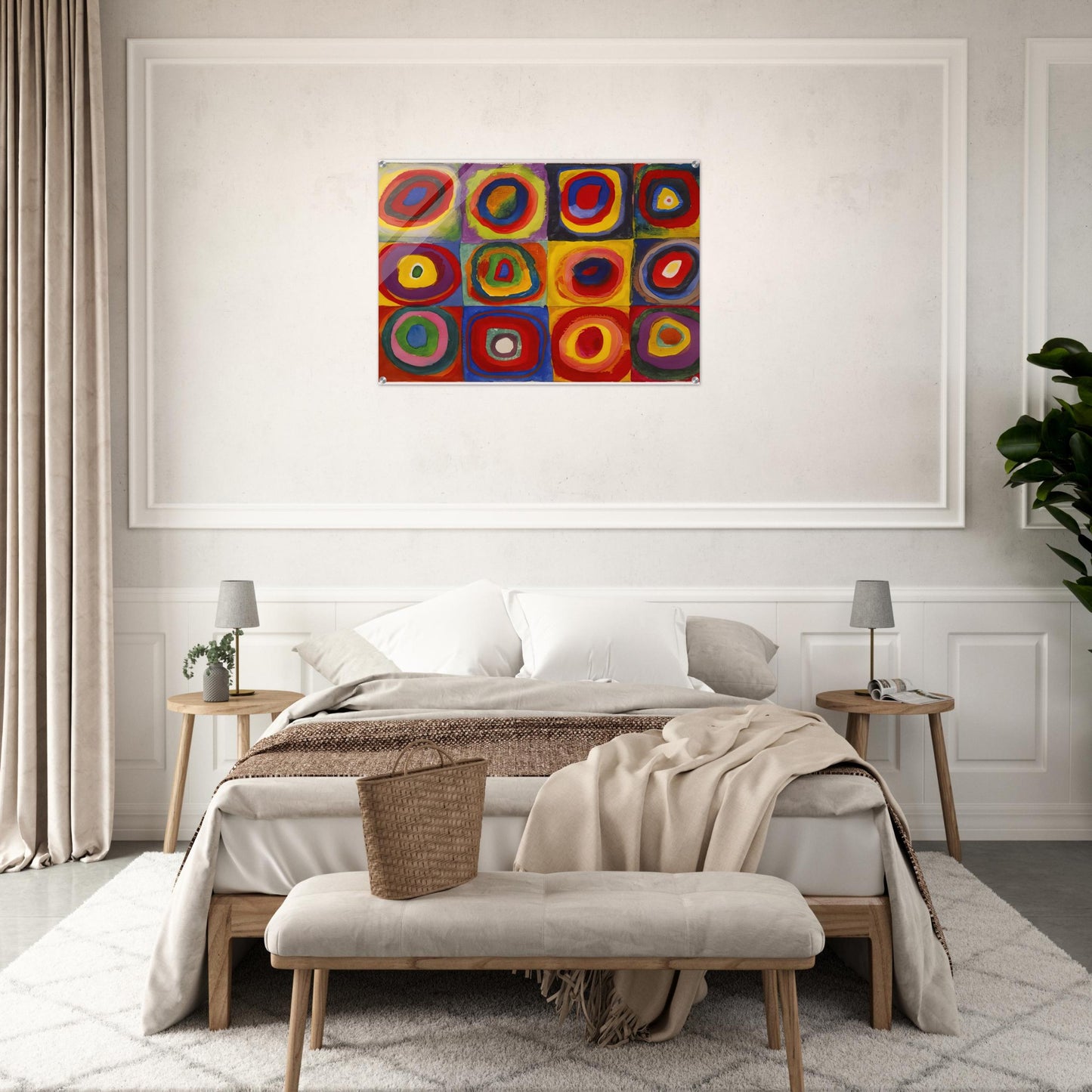 COLOR STUDY SQUARES WITH CONCENTRIC CIRCLES 1913 - Wassily Kandinsky Acrylic Print - 70x100 cm / 28x40″ inches | Wassily Kandinsky Wall Art | Wassily Kandinsky Prints