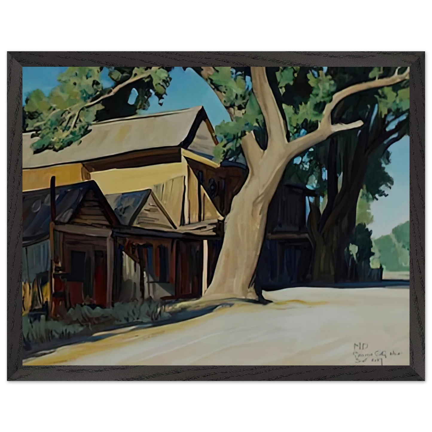 Maynard Dixon - OLD CHINATOWN CARSON CITY NEVADA 1937 Wall art - 21x29.7 cm / 8x12" - Fine Art Poster-canvas - -