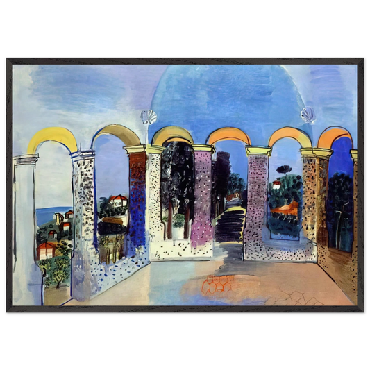 ARCADES AT VALLAURIS 1927 - Raoul Dufy 70x100 cm / 28x40 inches Framed Art Print – Black Wooden Frame