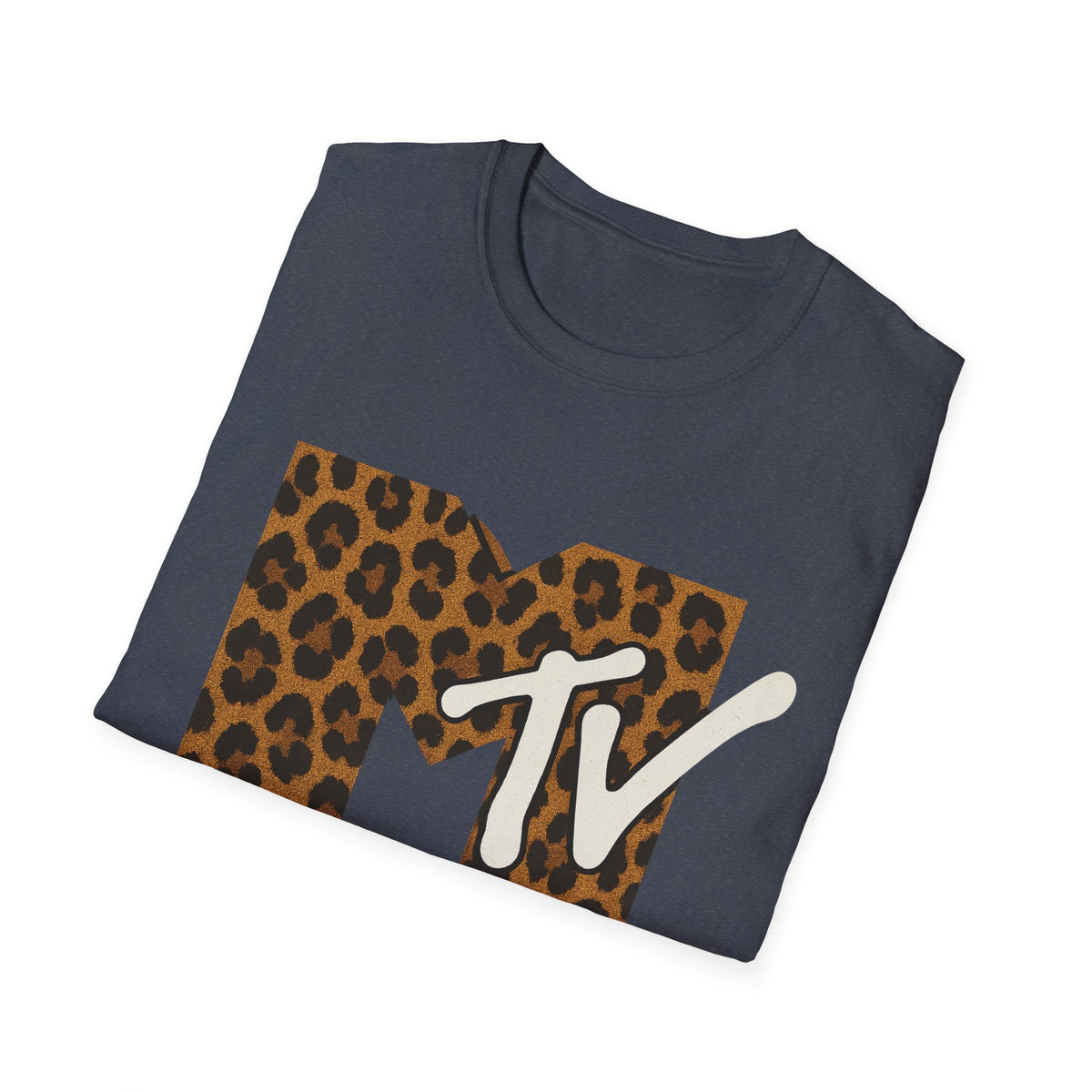 Vintage MTV Cheetah Print Grafisch T-Shirt Retro Muziek Televisie 80s 90s Throwback Band Shirt Unisex Dierenprint Rock Shirt