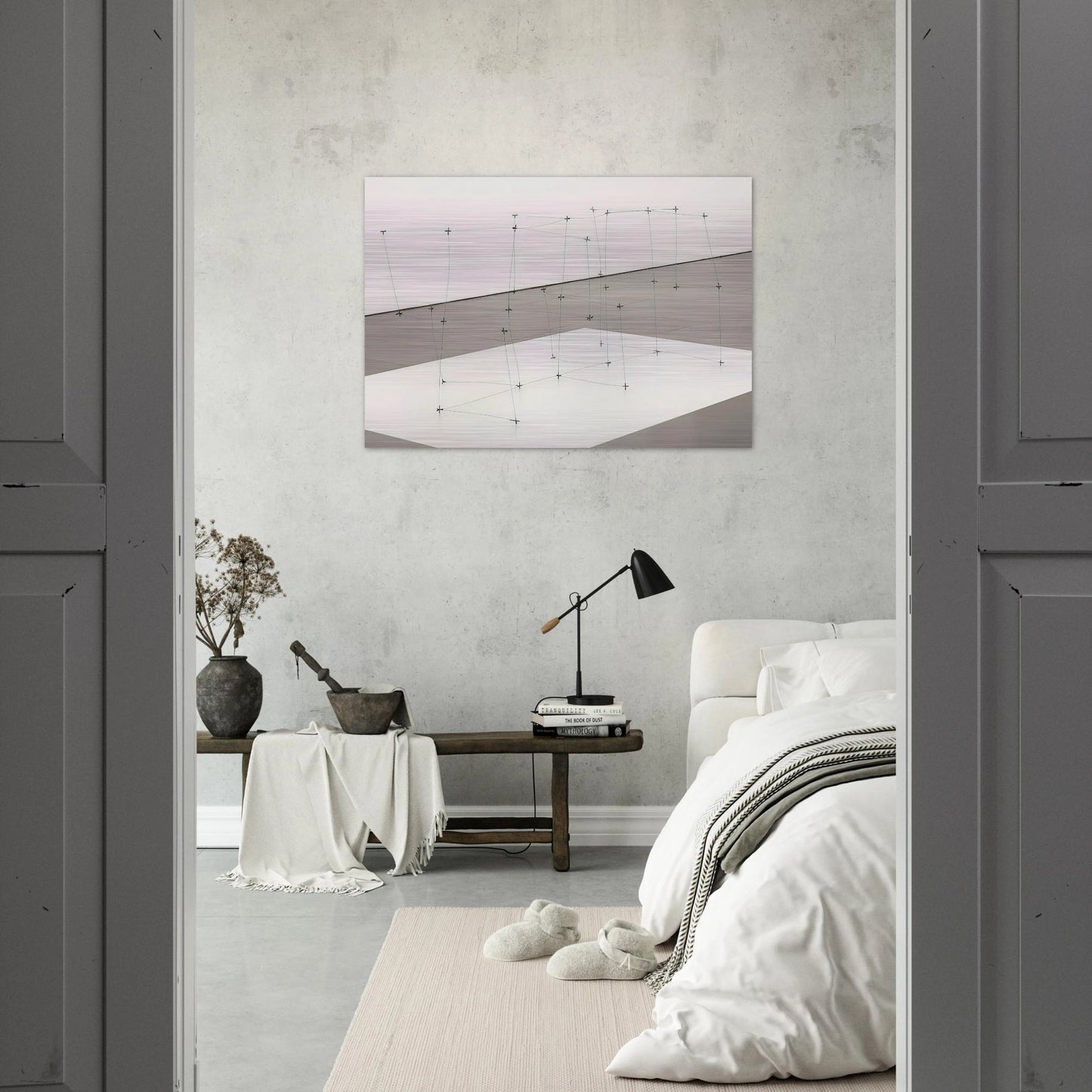 Reticulárea cuadrada horizontal 7110 - 1971 - Gego Brushed Aluminum Print - 70x100 cm / 28x40 inches | Gego Aluminum Print | Gego Prints