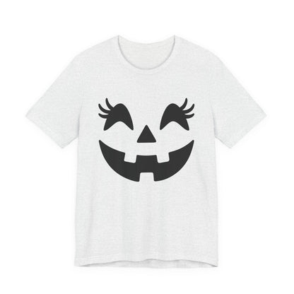Jack-o'-lantern Gezicht Pompoen Wimpers Halloween Vrouwen Meisjes T-Shirt