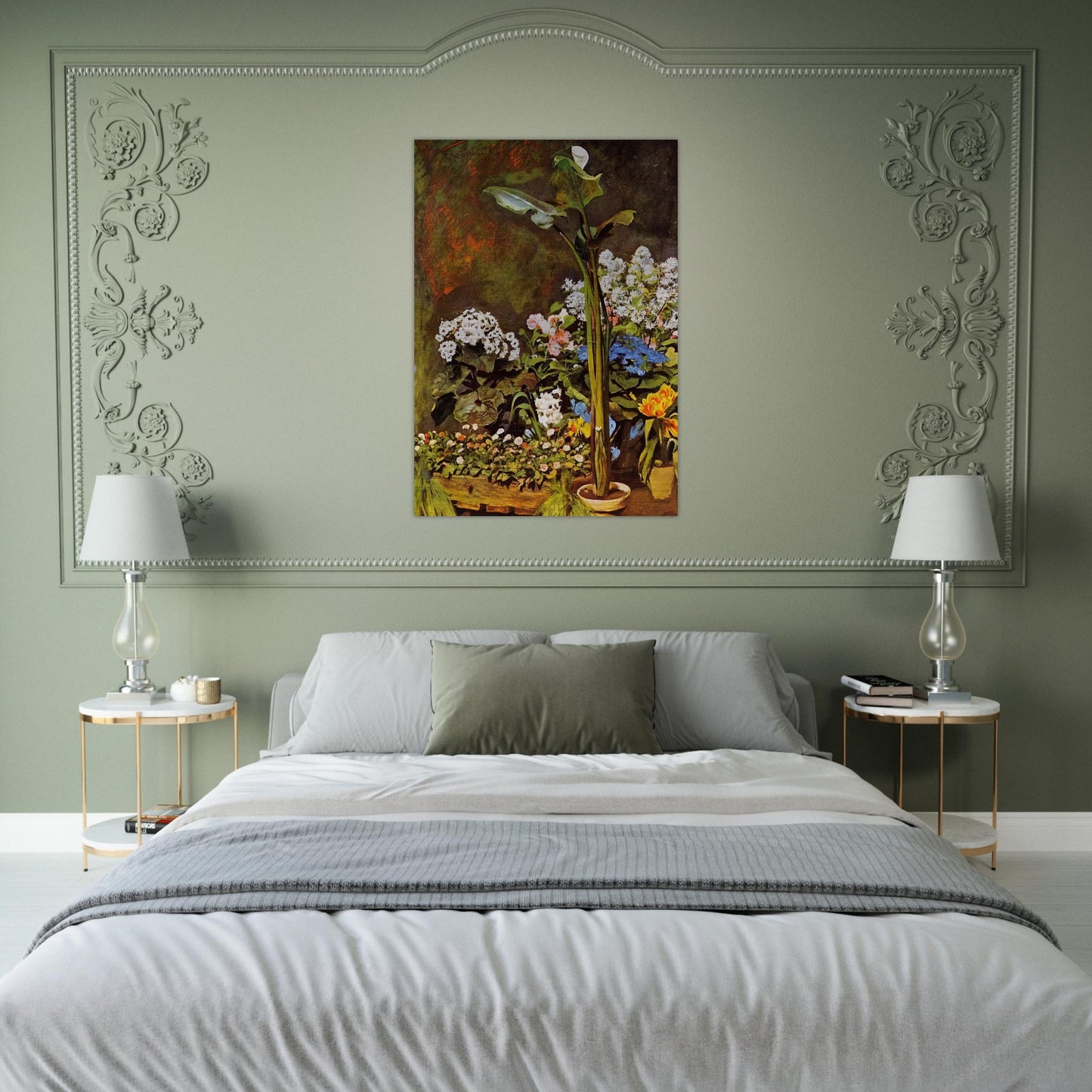 Arum and Conservatory Plants - Pierre-Auguste Renoir Brushed Aluminum Print - 70x100 cm / 28x40 inches | Pierre-Auguste Renoir Aluminum Print | Pierre-Auguste Renoir Prints