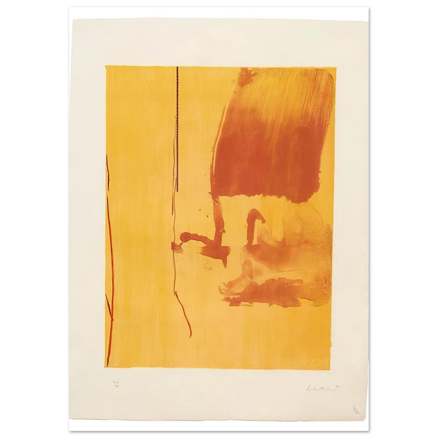Helen Frankenthaler - Harvest - 1976 Wall art - 50x70 cm / 20x28 inches - Premium Wooden Framed Poster With Fine Art Paper-canvas - Black frame