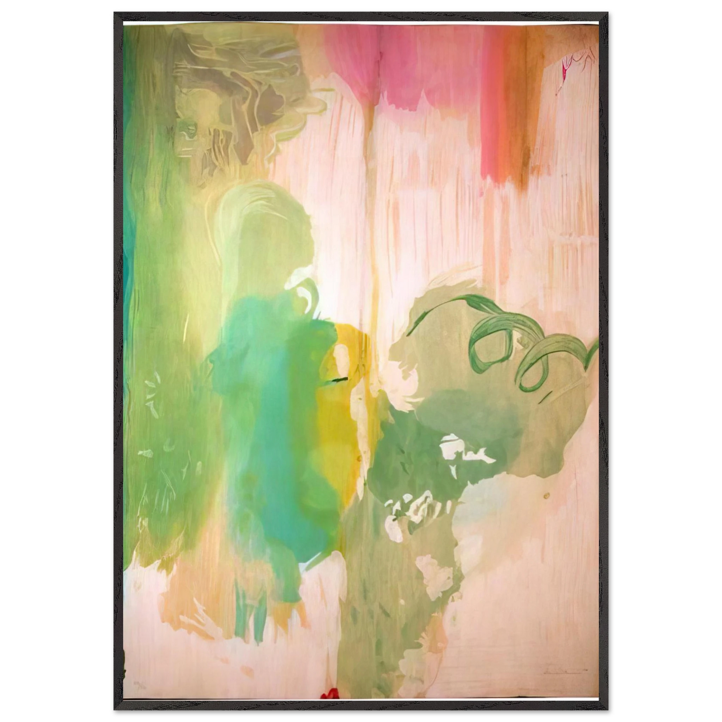 Helen Frankenthaler - Snow Pines - 2004 Wall art - 20x25 cm / 8x10 inches - Premium Wooden Framed Poster With Fine Art Paper-canvas - White frame