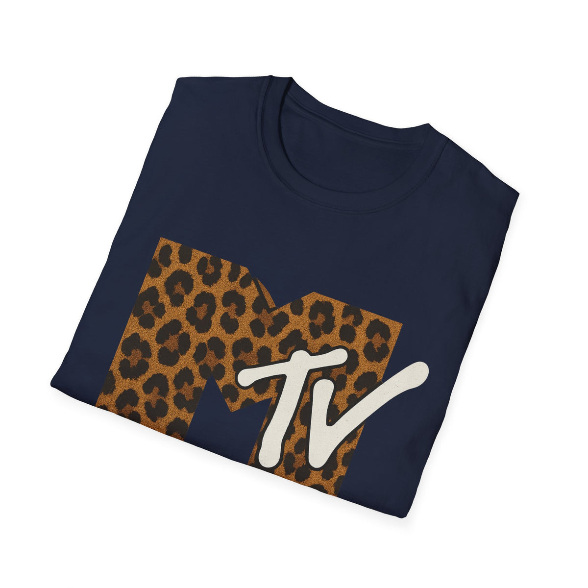 Vintage MTV Cheetah Print Grafisch T-Shirt Retro Muziek Televisie 80s 90s Throwback Band Shirt Unisex Dierenprint Rock Shirt