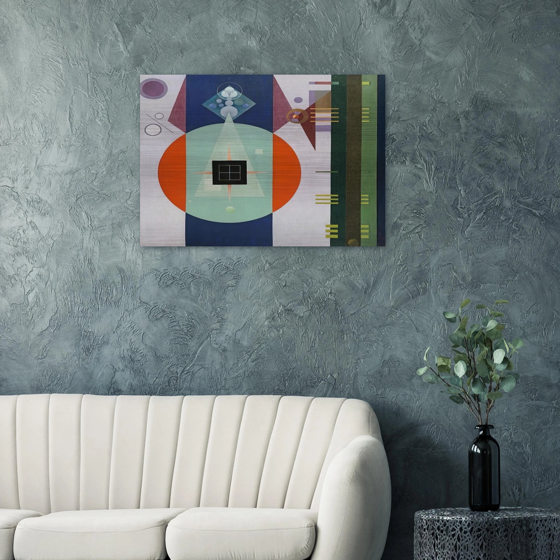DARK SQUARE 1938 - Rudolf Bauer Brushed Aluminum Print - 70x100 cm / 28x40 inches | Rudolf Bauer Aluminum Print | Rudolf Bauer Prints