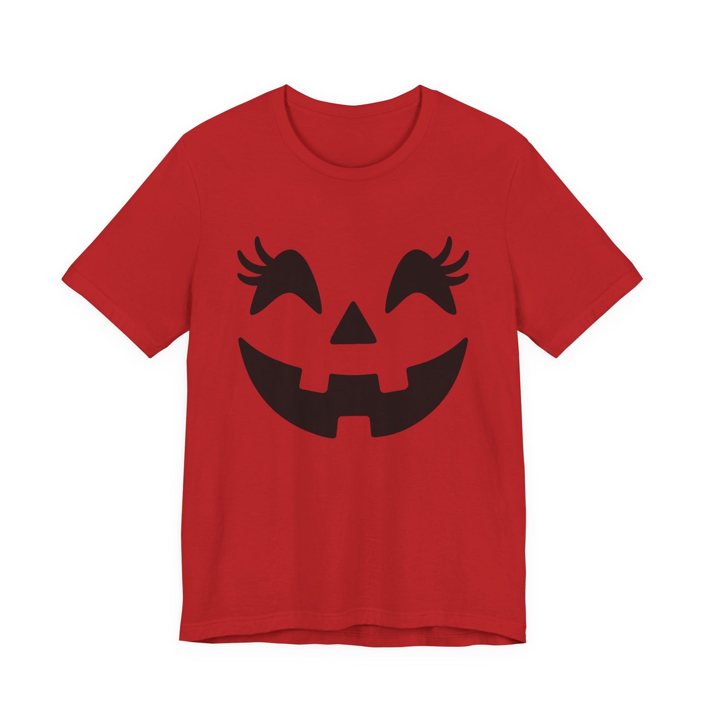 Jack-o'-lantern Gezicht Pompoen Wimpers Halloween Vrouwen Meisjes T-Shirt