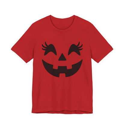 Jack-o'-lantern Gezicht Pompoen Wimpers Halloween Vrouwen Meisjes T-Shirt