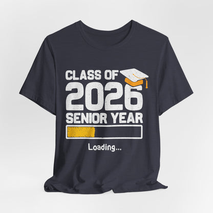 Klas van 2026 Laatstejaars T-shirt, Afstudeershirt, Unisex Afstudeergeschenk, Middelbare School Leerlingen Kleding, College Gebonden T-shirt