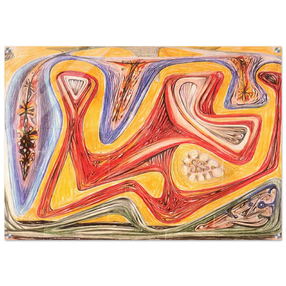GLANDE FICTION 1938 - Roberto Matta Acrylic Print - 70x100 cm / 28x40″ inches | Roberto Matta Wall Art | Roberto Matta Prints