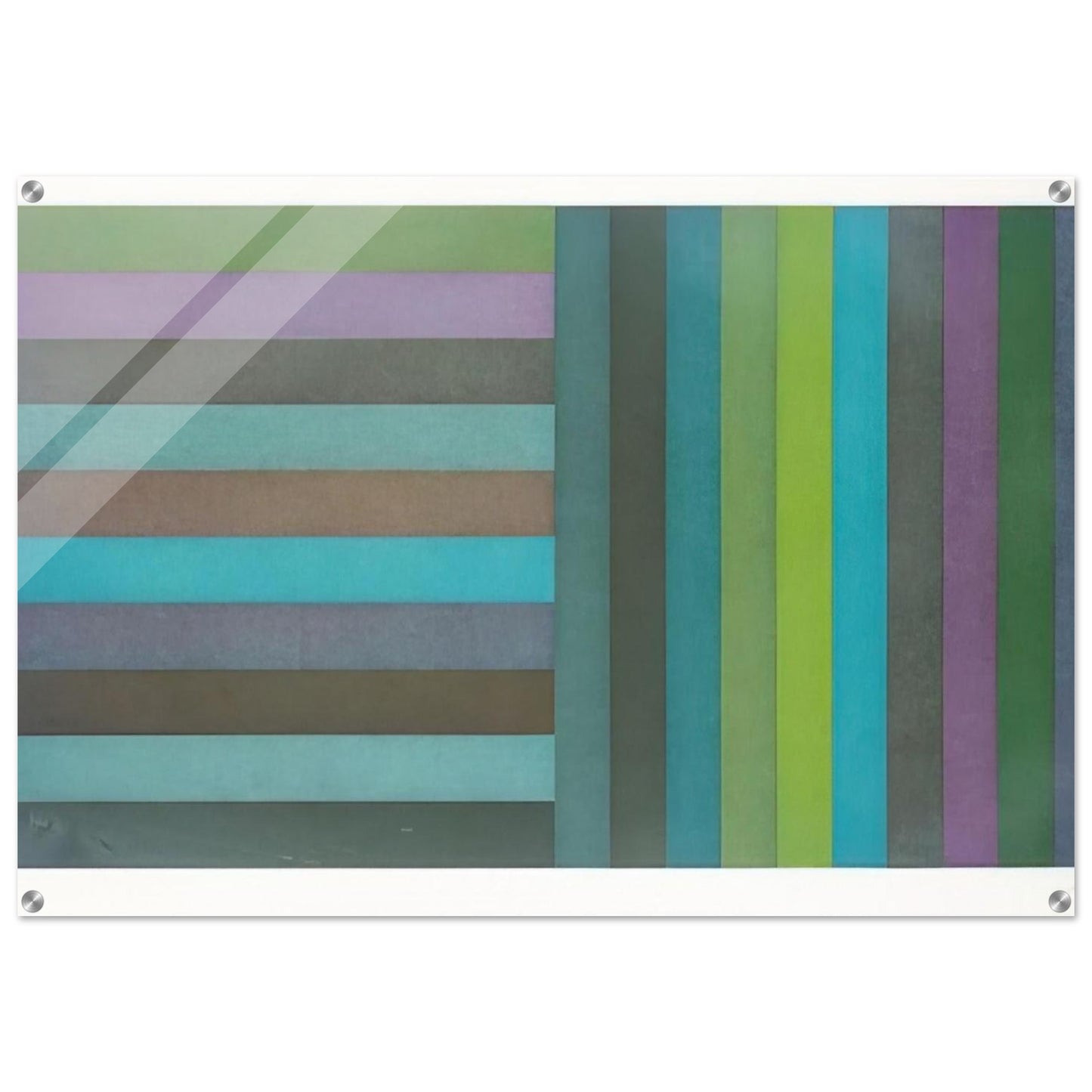 Horizontal Colour Bands and Vertical Colour Bands I - Sol LeWitt Acrylic Print - 70x100 cm / 28x40″ inches