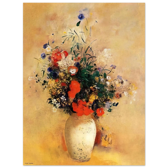 Odilon Redon - FLOWERS IN A BLUE VASE  75x100 cm / 30x40inches Fine Art Poster