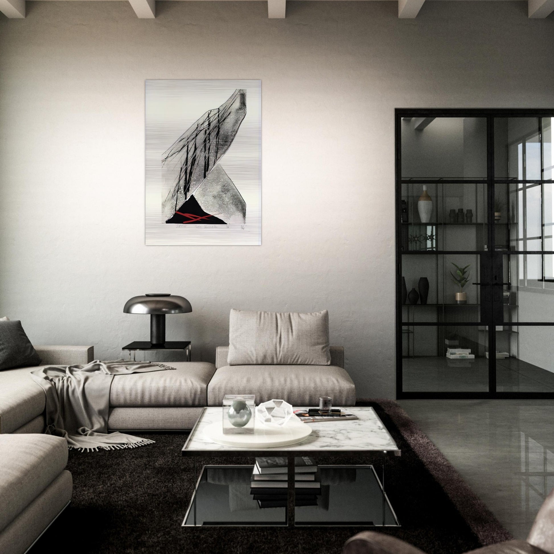 Snow - 1982 - Toko Shinoda Brushed Aluminum Print - 70x100 cm / 28x40 inches | Toko Shinoda Aluminum Print | Toko Shinoda Prints