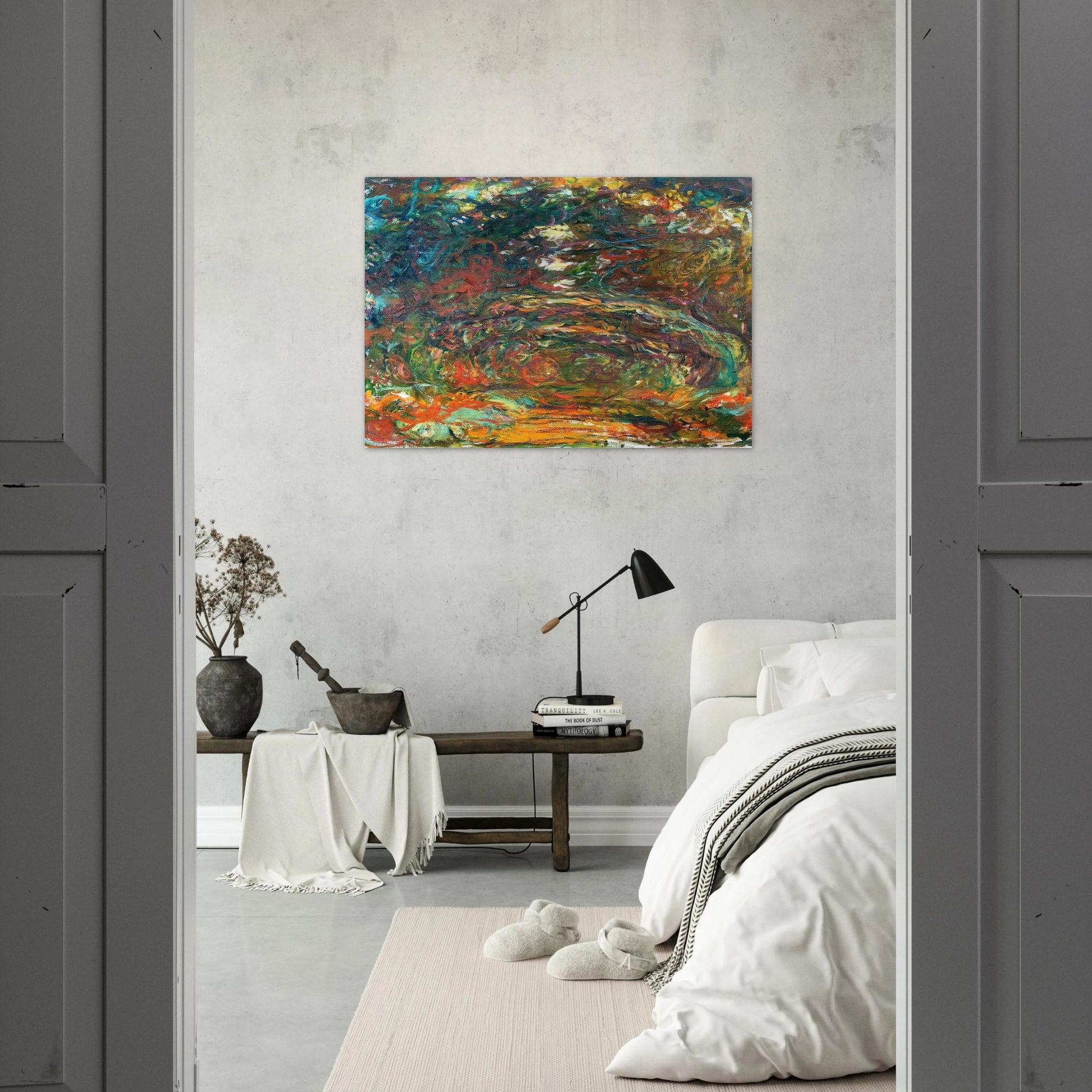 Path under the Rose Arches, Giverny - claude monet Brushed Aluminum Print - 70x100 cm / 28x40 inches | claude monet Aluminum Print | claude monet Prints