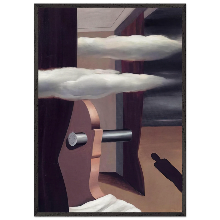 THE CATAPULT OF DESERT 1926 - Rene Magritte 70x100 cm / 28x40 inches Framed Art Print – Black Wooden Frame