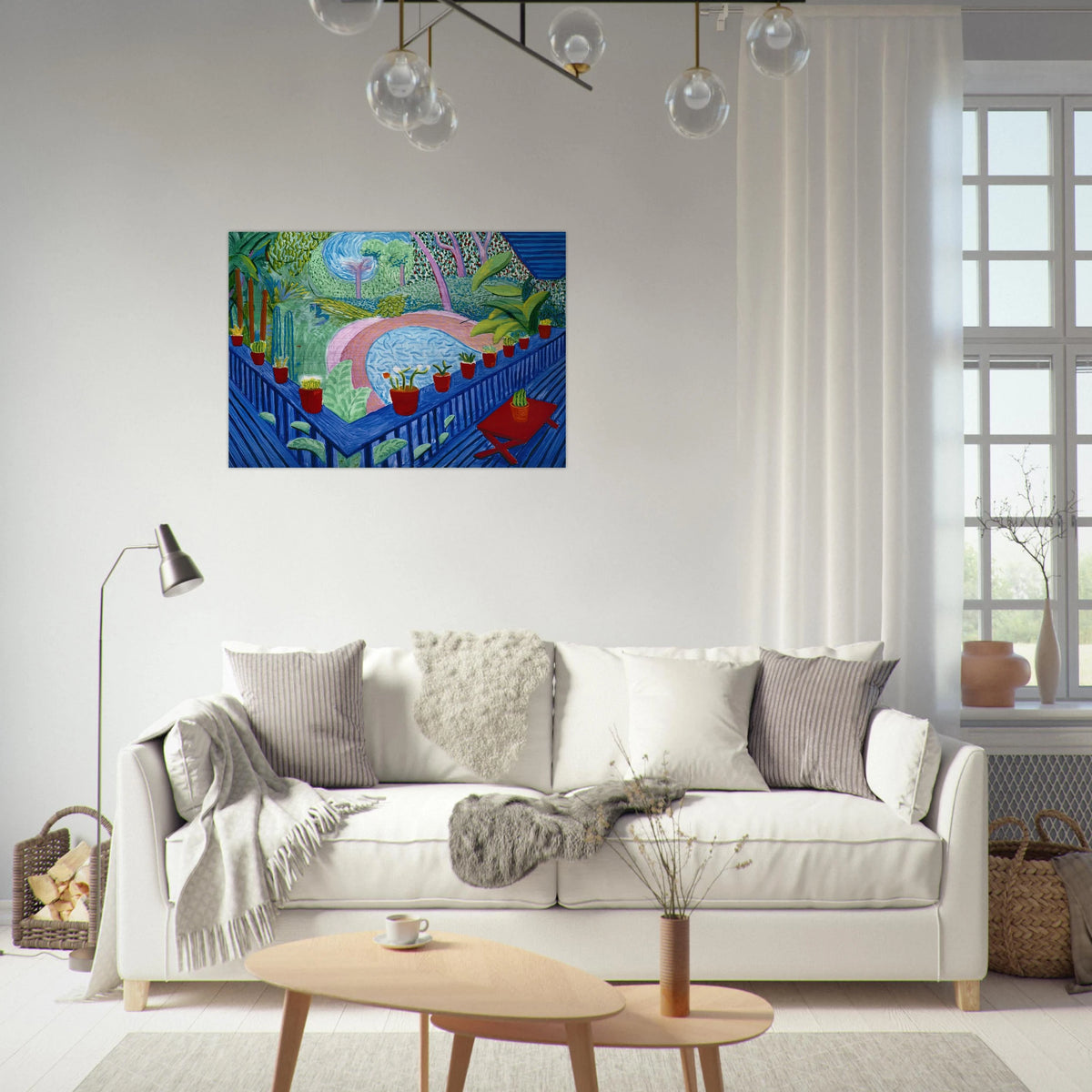 David Hockney - David Hockney Brushed Aluminum Print - 70x100 cm / 28x40 inches | David Hockney Aluminum Print | David Hockney Prints