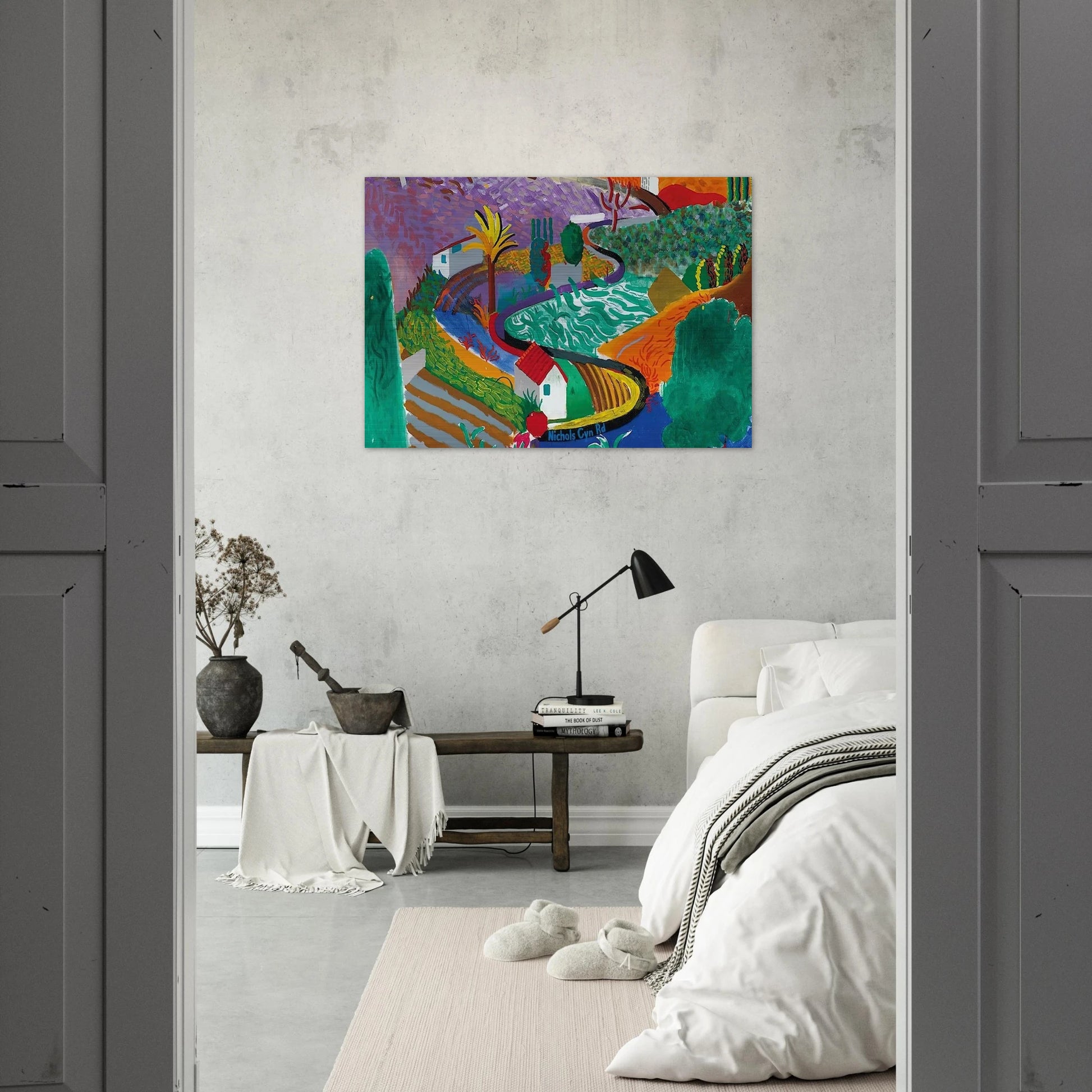 David Hockney - David Hockney Brushed Aluminum Print - 70x100 cm / 28x40 inches | David Hockney Aluminum Print | David Hockney Prints