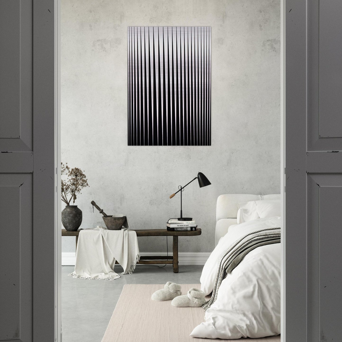 BREATHE 1966 - Bridget Riley Brushed Aluminum Print - 70x100 cm / 28x40 inches | Bridget Riley Aluminum Print | Bridget Riley Prints