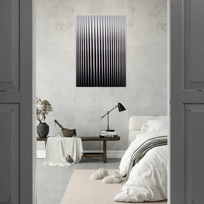 BREATHE 1966 - Bridget Riley Brushed Aluminum Print - 70x100 cm / 28x40 inches | Bridget Riley Aluminum Print | Bridget Riley Prints