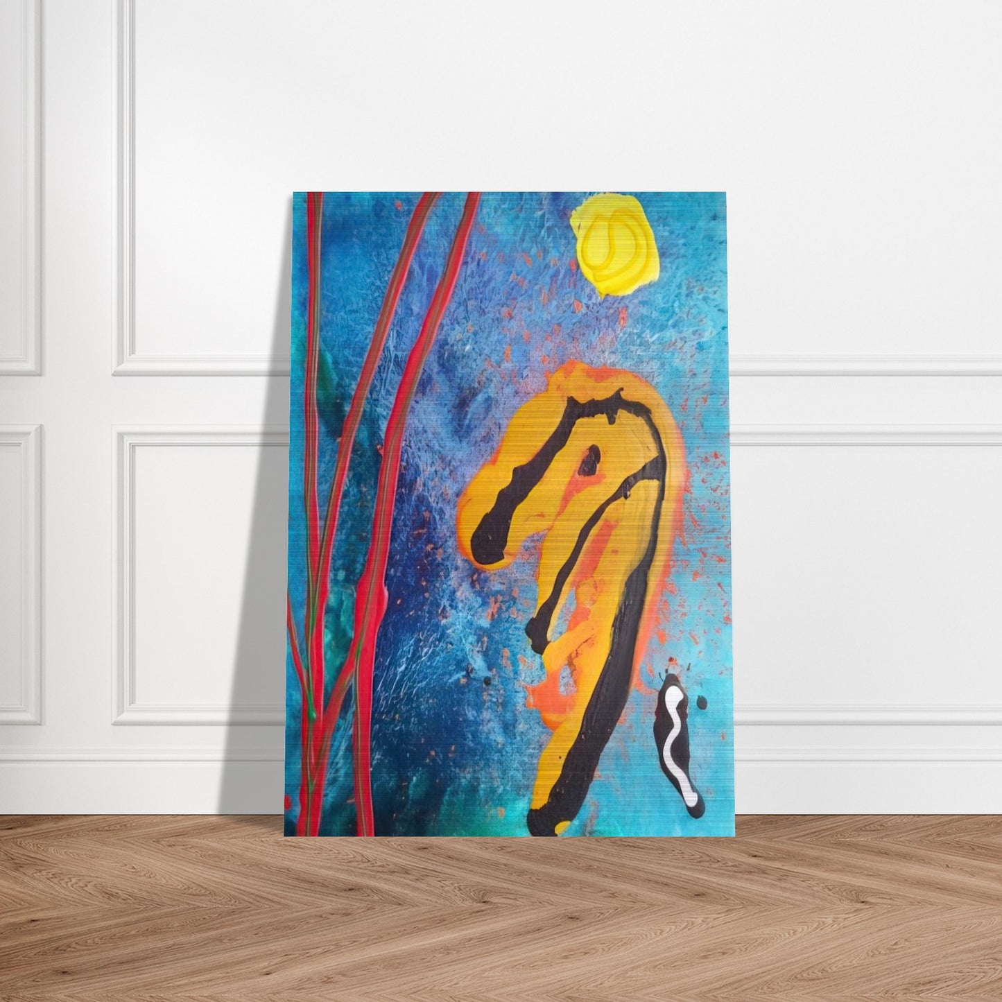 Sky Ritual - 2002 - John Hoyland Brushed Aluminum Print - 70x100 cm / 28x40 inches | John Hoyland Aluminum Print | John Hoyland Prints
