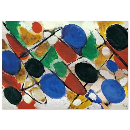 Scheiben - 1955 - Ernst Wilhelm Nay Brushed Aluminum Print - 70x100 cm / 28x40 inches | Ernst Wilhelm Nay Aluminum Print | Ernst Wilhelm Nay Prints