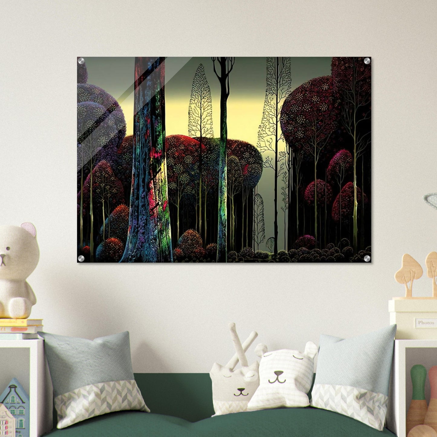 Gothic Forest - Eyvind Earle Acrylic Print - 70x100 cm / 28x40″ inches