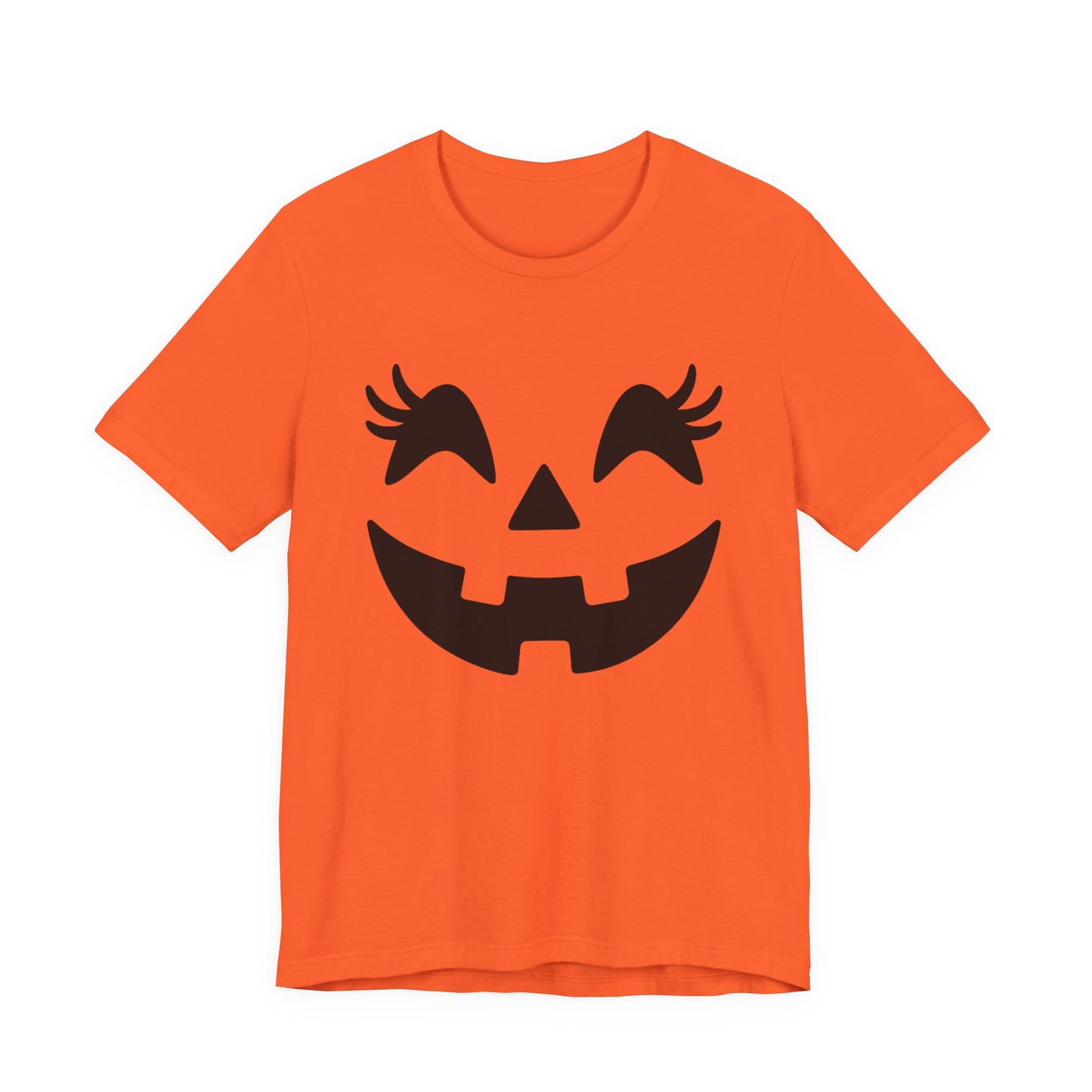 Jack-o'-lantern Gezicht Pompoen Wimpers Halloween Vrouwen Meisjes T-Shirt