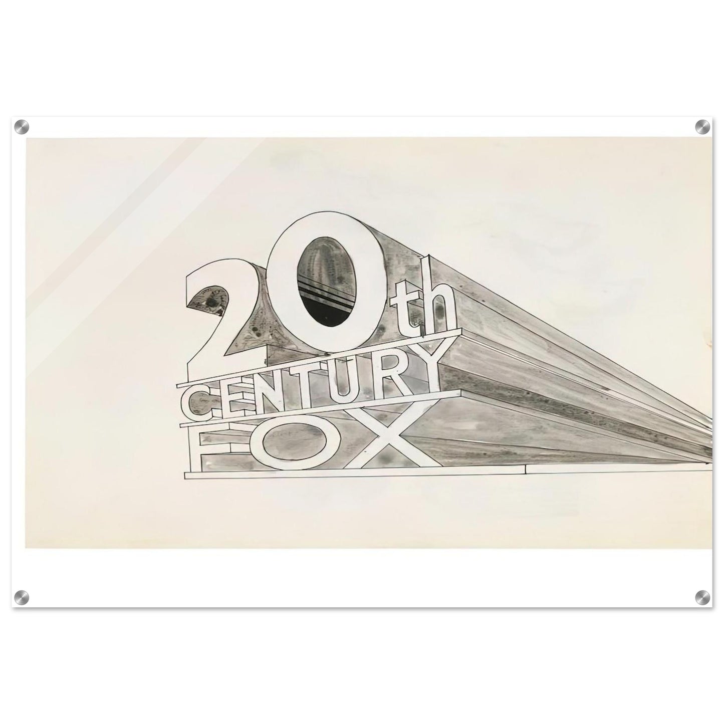 TRADEMARK STUDY 5 1962 - Edward Ruscha Acrylic Print - 70x100 cm / 28x40″ inches | Edward Ruscha Wall Art | Edward Ruscha Prints