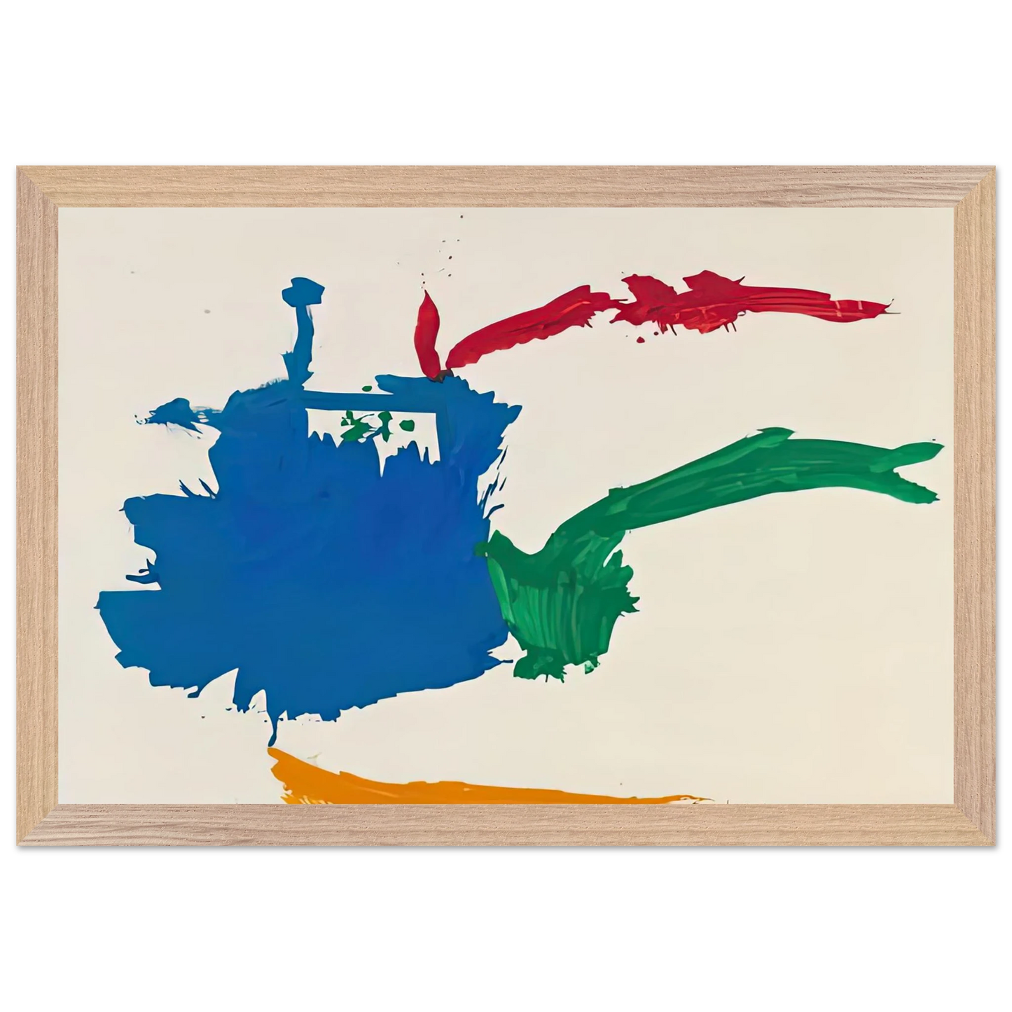 Helen Frankenthaler - Italian Beach, 1960- Wall Art - 30x40 cm / 12x16 inches - Premium Wooden Framed Poster With Fine Art Paper-canvas - Wood frame