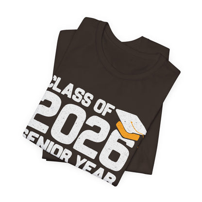 Klas van 2026 Laatstejaars T-shirt, Afstudeershirt, Unisex Afstudeergeschenk, Middelbare School Leerlingen Kleding, College Gebonden T-shirt