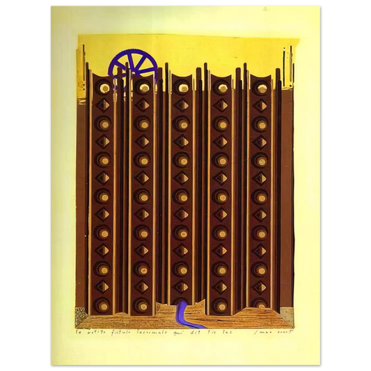 Max Ernst - The Small Fistule That Says Tic Tac  75x100 cm / 30x40inches Fine Art Poster