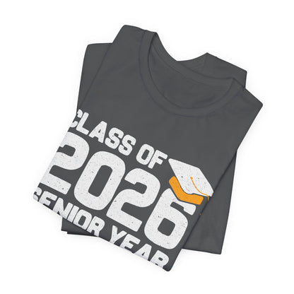 Klas van 2026 Laatstejaars T-shirt, Afstudeershirt, Unisex Afstudeergeschenk, Middelbare School Leerlingen Kleding, College Gebonden T-shirt