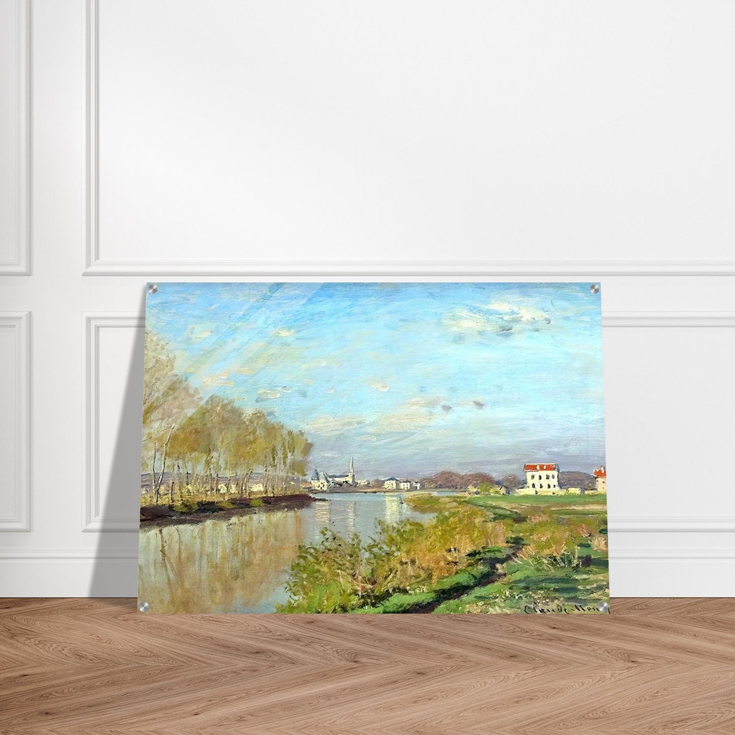Argenteuil, The Seine - claude monet Acrylic Print - 70x100 cm / 28x40″ inches
