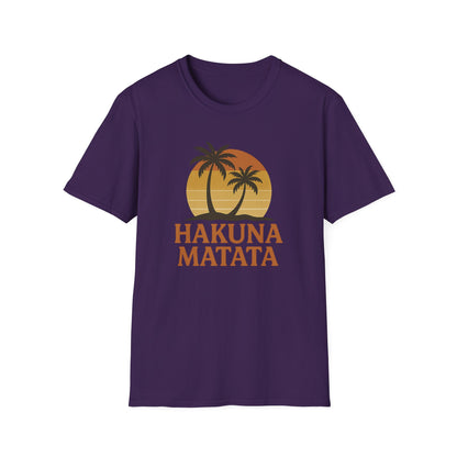 Hakuna Matata Retro Grafisch T-shirt, Geen Zorgen Positieve Vibe Shirt, Vintage 90s Geïnspireerde T-shirt, Feel Good Quote Top, Unisex Cadeau