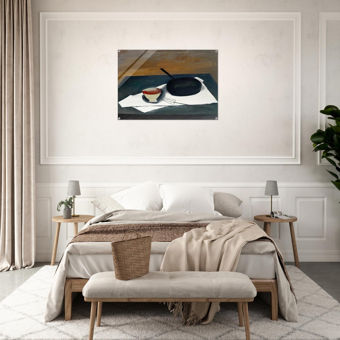 The Frying Pan - 1946 - William Scott Acrylic Print - 70x100 cm / 28x40″ inches | William Scott Wall Art | William Scott Prints