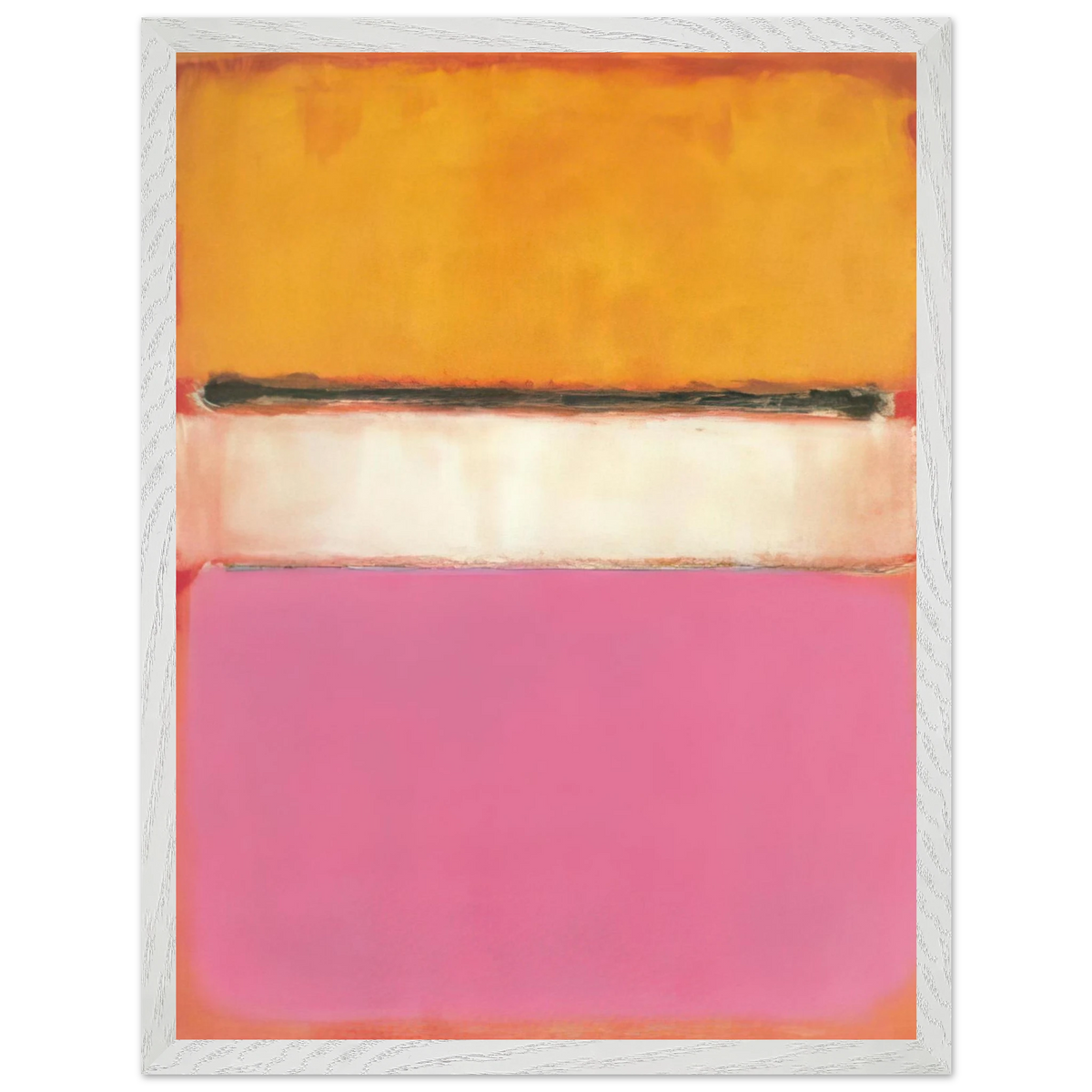 Mark Rothko - White Center Yellow, Pink and Lavender on Rose - 1950 Wall Art - 21x29.7 cm / 8x12" - Premium Wooden Framed Poster With Fine Art Paper-canvas - Wood frame