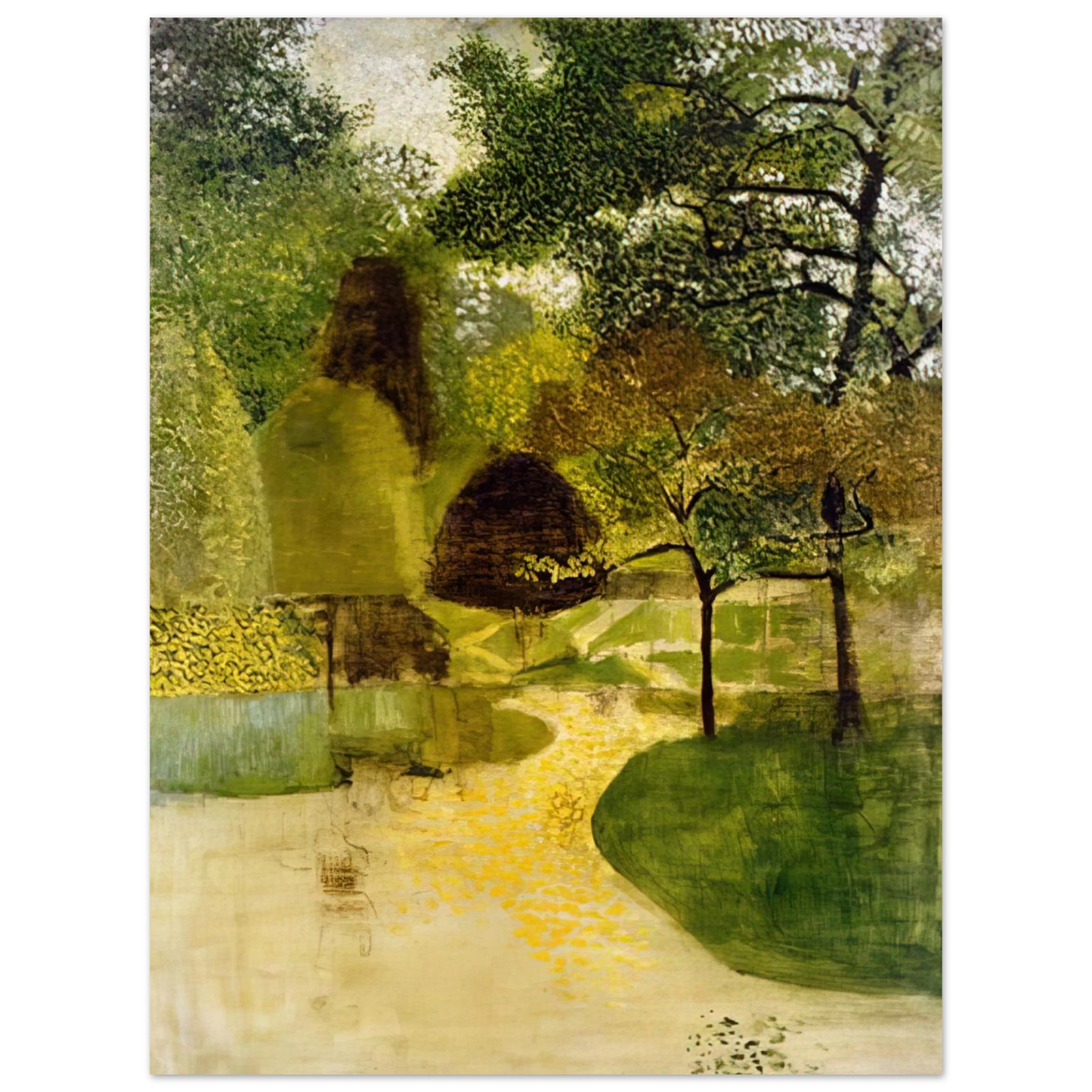 Victor Pasmore - THE PARK 1947  75x100 cm / 30x40inches Fine Art Poster