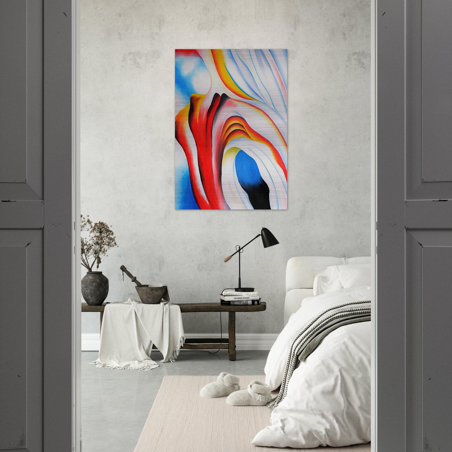 Music Pink and Blue - Georgia O'Keeffe Brushed Aluminum Print - 70x100 cm / 28x40 inches | Georgia O'Keeffe Aluminum Print | Georgia O'Keeffe Prints