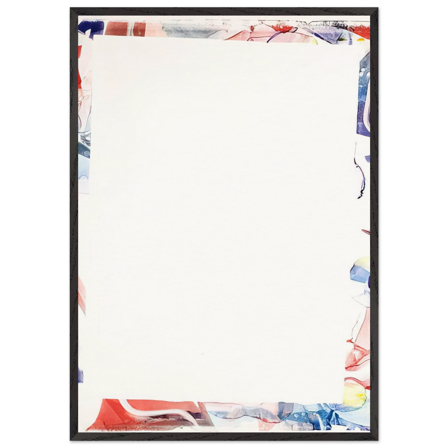 Untitled  SFM66-03  - Sam Francis 70x100 cm / 28x40 inches Framed Art Print – Black Wooden Frame