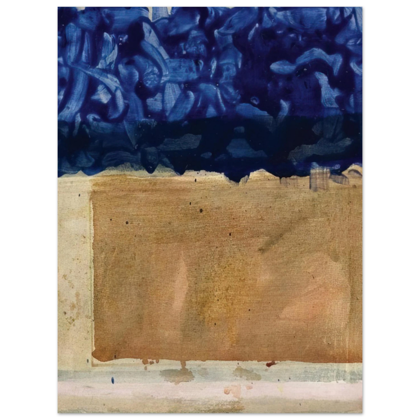 Helen Frankenthaler - Shoreline - 1952 Wall art - 27x35 cm / 11x14 inches - Premium Wooden Framed Poster With Fine Art Paper-canvas - Black frame