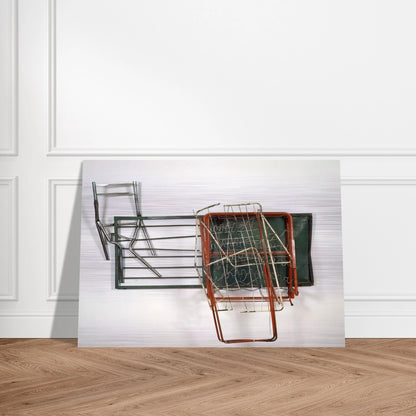 GREENHOUSE GLUT NEAPOLITAN 1987 - Robert Rauschenberg Brushed Aluminum Print - 70x100 cm / 28x40 inches | Robert Rauschenberg Aluminum Print | Robert Rauschenberg Prints