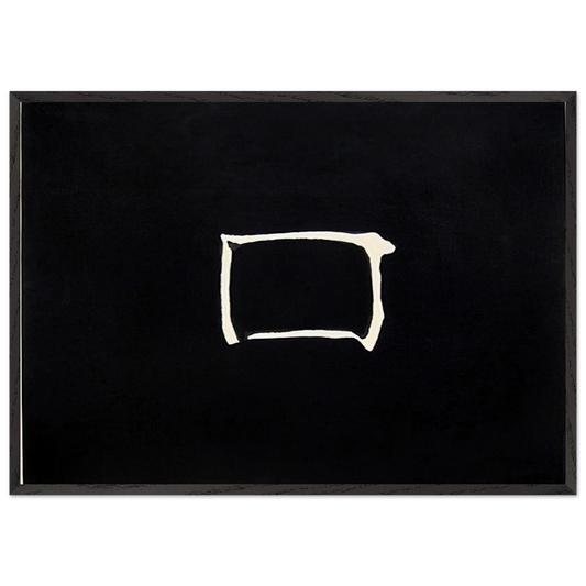 Work - 1971 - Jiro Yoshihara 70x100 cm / 28x40 inches Framed Art Print – Black Wooden Frame