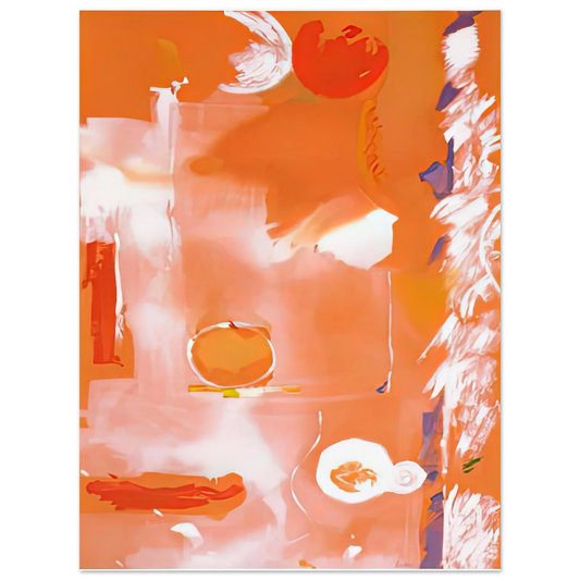 Helen Frankenthaler - Seeing the Moon on a Hot Summer Day, 1987- Wall Art - 21x29.7 cm / 8x12" - Fine Art Poster-canvas - -