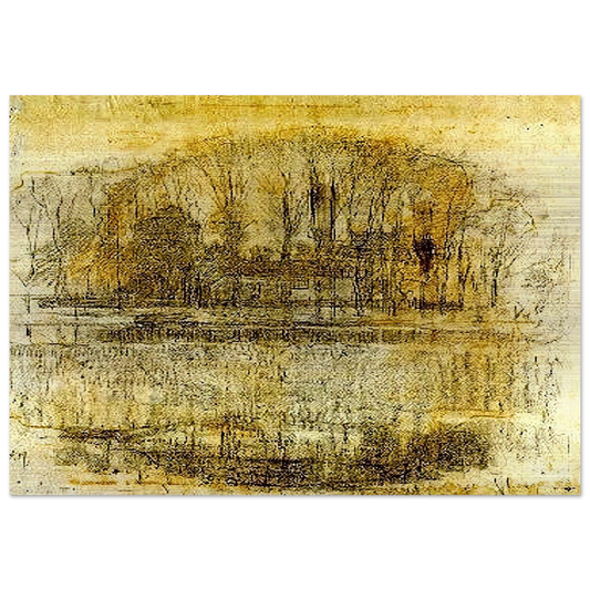 Geinrust Farm, Compositional Study - Piet Mondrian Brushed Aluminum Print - 70x100 cm / 28x40 inches | Piet Mondrian Aluminum Print | Piet Mondrian Prints