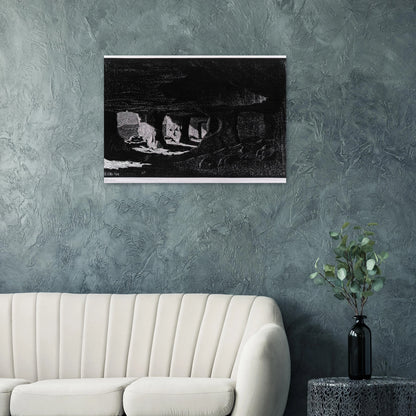 CAVE DWELLINGS NEAR SPERLINGA SICILY - MC Escher Brushed Aluminum Print - 70x100 cm / 28x40 inches | MC Escher Aluminum Print | MC Escher Prints