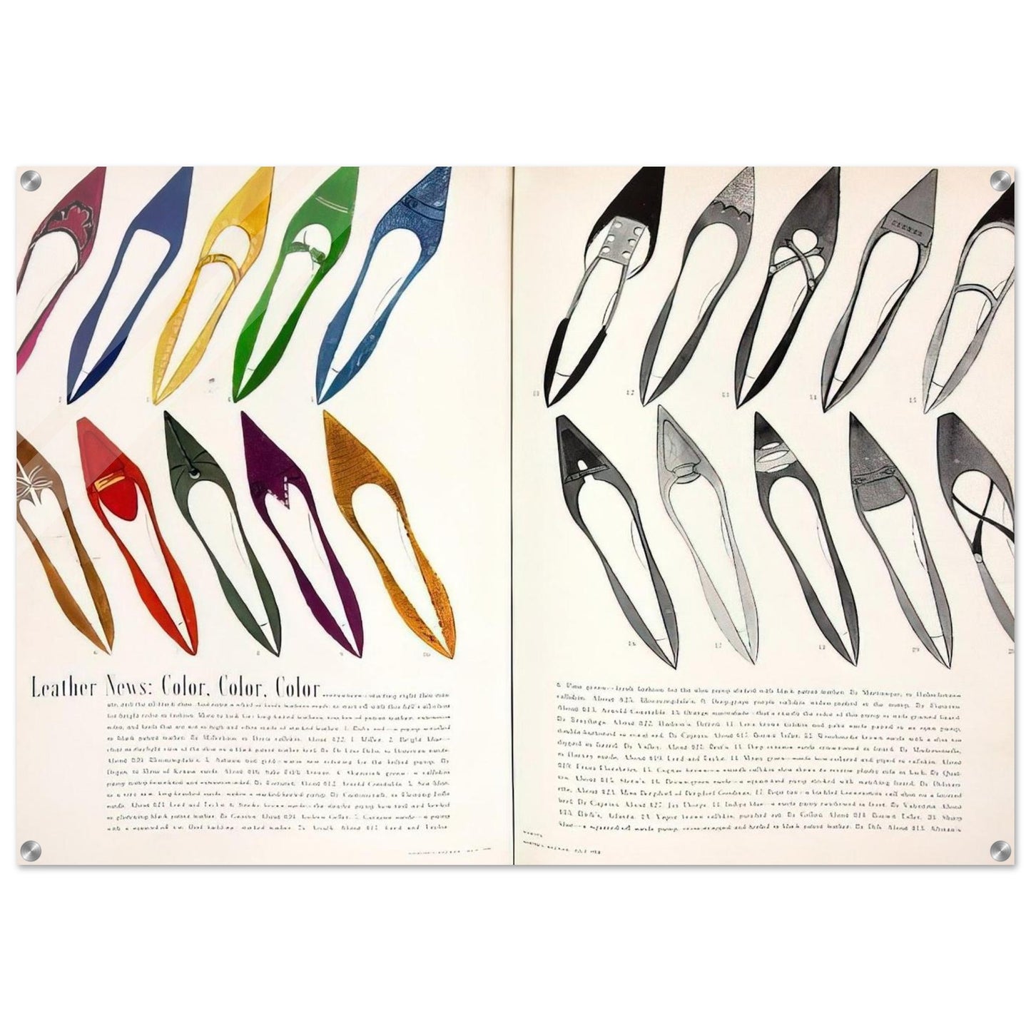 Shoe Advertisement for I.Miller  Harper's Bazzar  - Andy Warhol Acrylic Print - 70x100 cm / 28x40″ inches